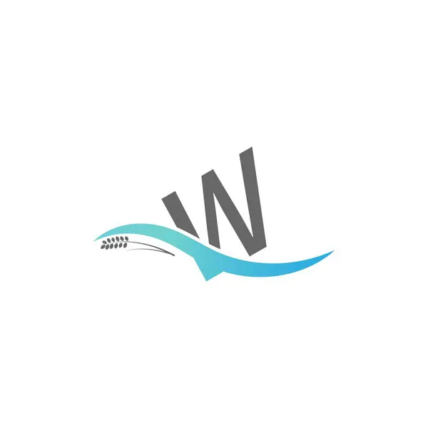 Ikona Logo Písmeno Kapka Vody Ilustrace — Stockový vektor