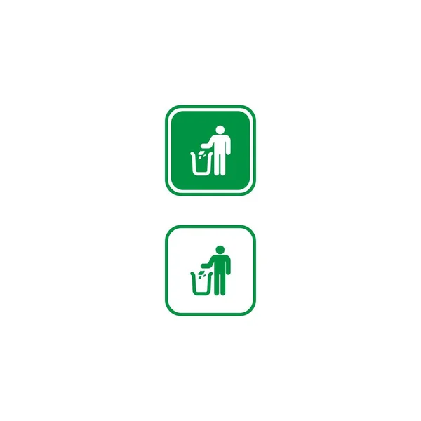 Prullenbak Pictogram Ontwerp Vector — Stockvector