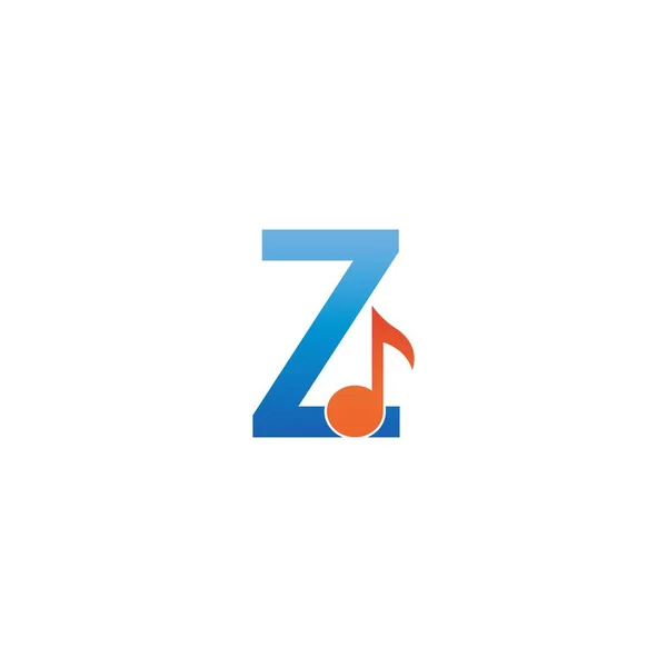 Letter Logo Kuvake Yhdistettynä Huomata Musiikillinen Suunnittelu Malli — vektorikuva