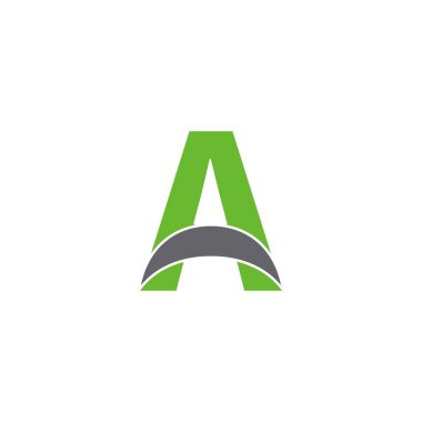 Harf A logo tasarım konsepti çizimi