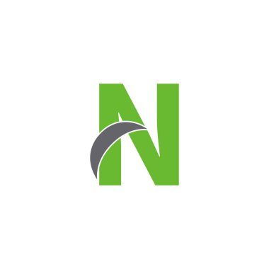 Harf N logo tasarım konsepti çizimi