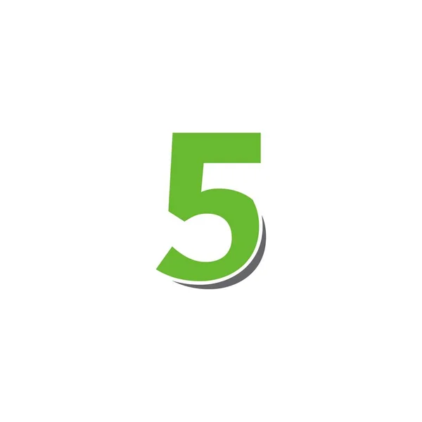 5番ロゴアイコンデザインコンセプトイラスト — ストックベクタ