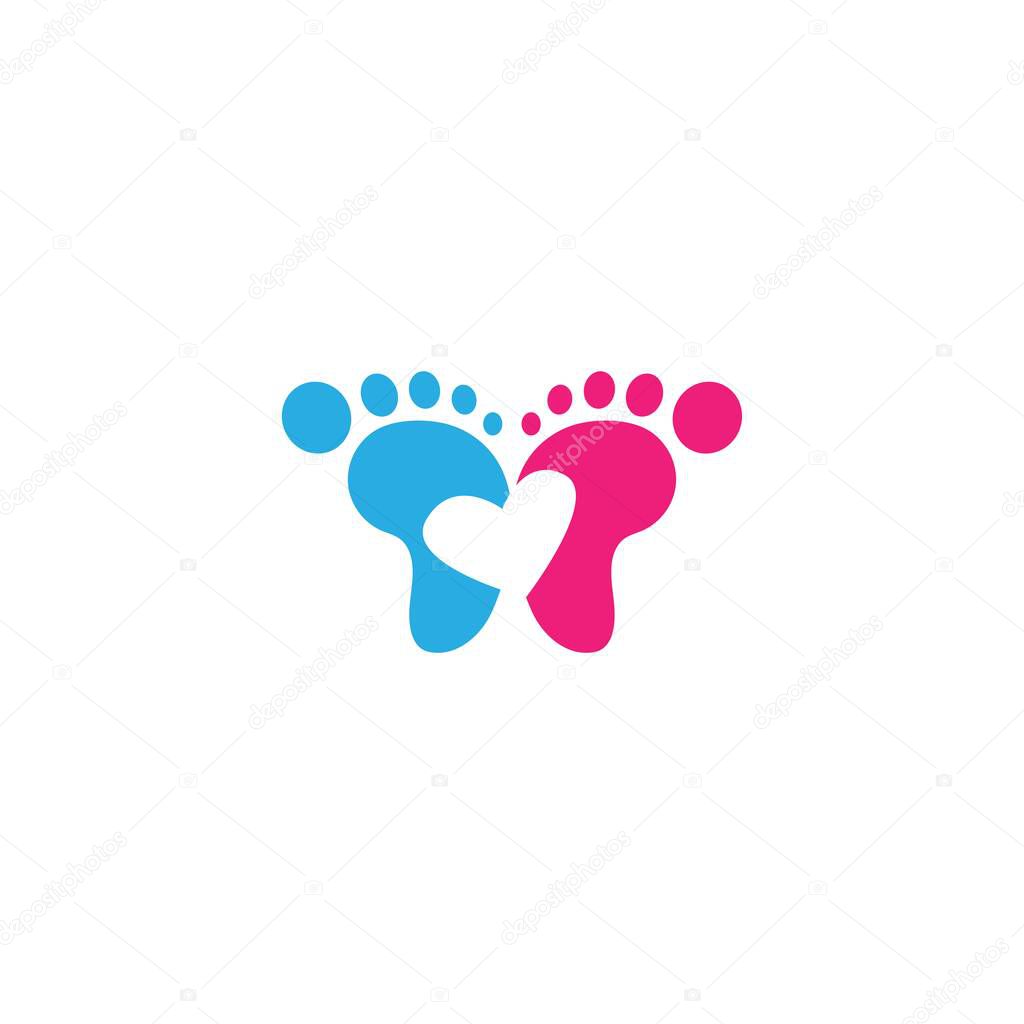 Footsteps logo icon design 