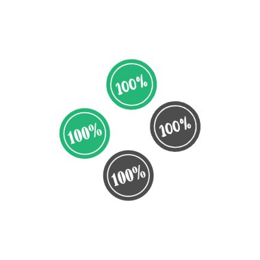 % 100 simge, doğal, vegan, organik, yıldönümü, etiket tasarımı örnekleme şablonu