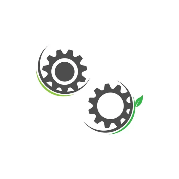 Gear Logo Template Vector Pictogram Illustratie Ontwerp — Stockvector