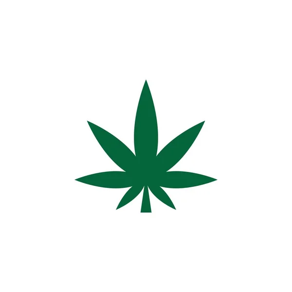 Illustration Vectorielle Modèle Conception Logo Feuille Cannabis — Image vectorielle