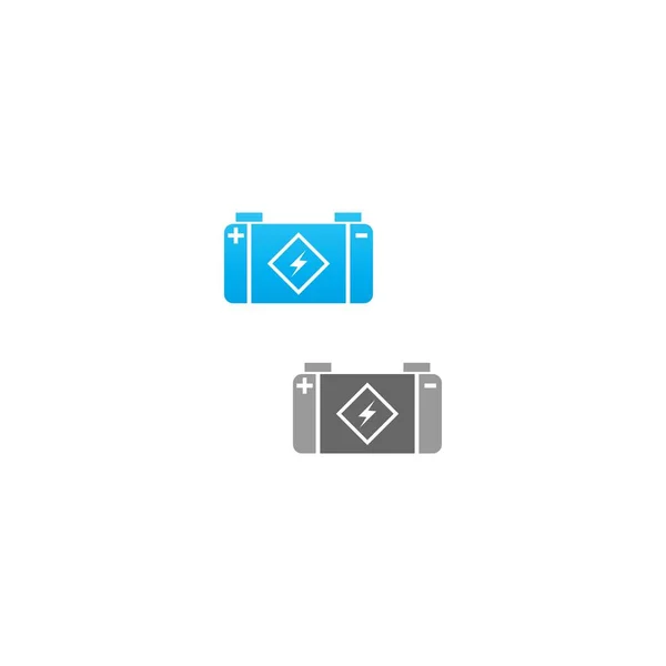 Modèle Conception Icône Logo Batterie Illustration Vectorielle — Image vectorielle