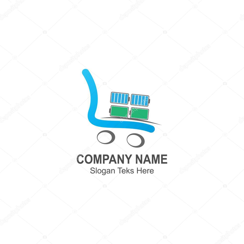 Battery logo icon design template vector illustration