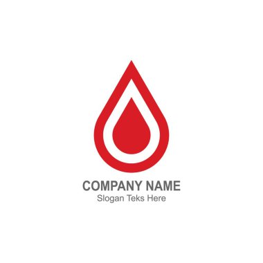 Kan logosu tasarım vektör çizim şablonu