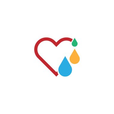 Kan logosu tasarım vektör çizim şablonu