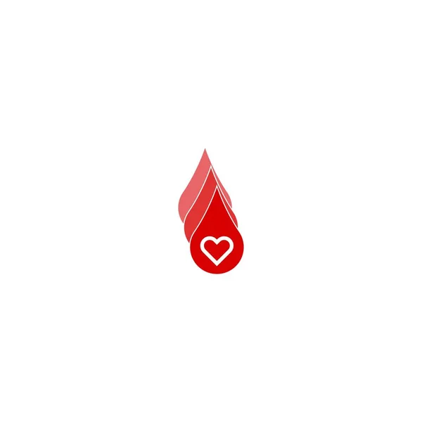 血のロゴアイコンデザインベクトルイラストテンプレート — ストックベクタ