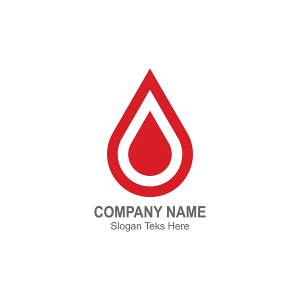 Kan logosu tasarım vektör çizim şablonu