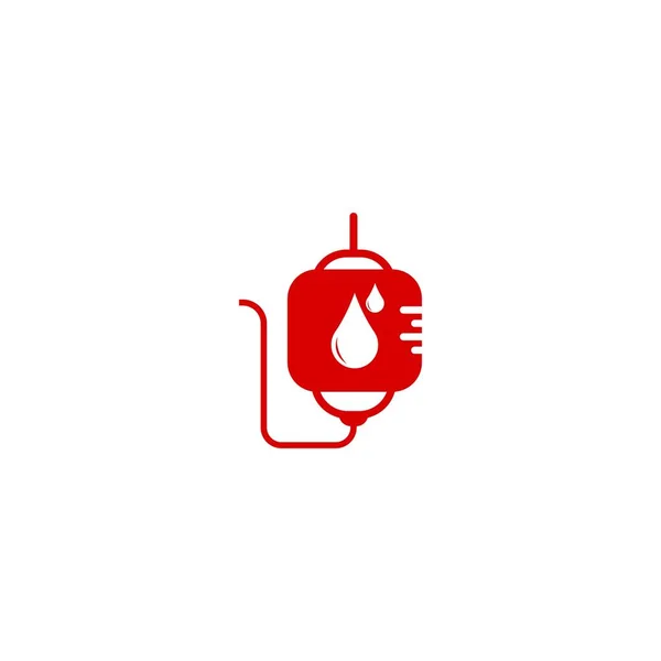 Modelo Ilustração Vetor Ícone Logotipo Sangue —  Vetores de Stock