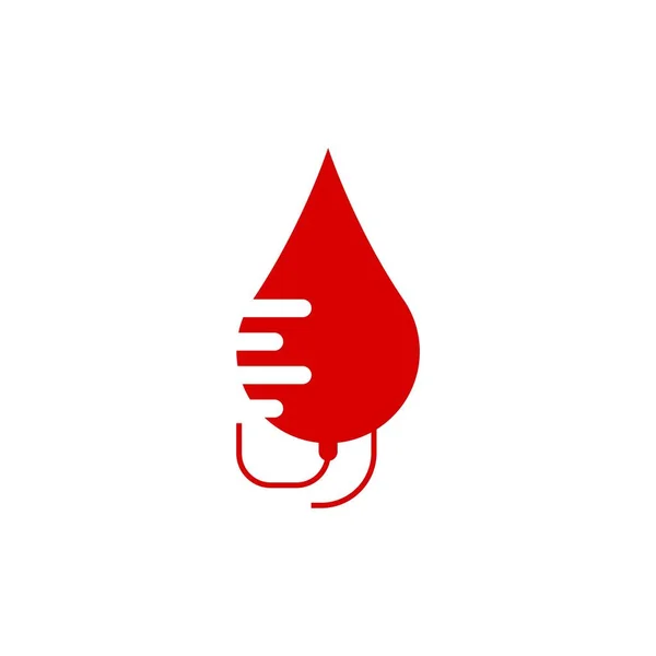 Modelo Ilustração Vetor Ícone Logotipo Sangue —  Vetores de Stock