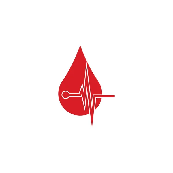 Modelo Ilustração Vetor Ícone Logotipo Sangue —  Vetores de Stock