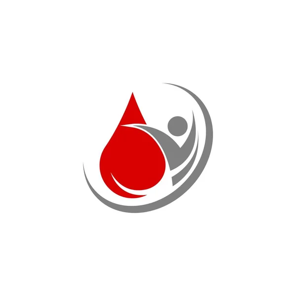 Modelo Ilustração Vetor Ícone Logotipo Sangue —  Vetores de Stock