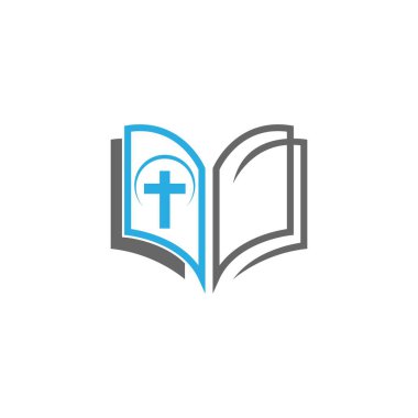 Kitap logosu tasarım şablonu çizimi