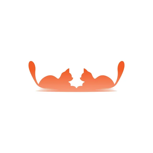 Cat Icon Logo Design Illustration Vector Template — Stock Vector