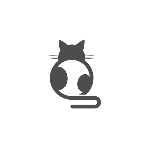 Cat Icon Logo Design Illustration Vector Template — Stock Vector