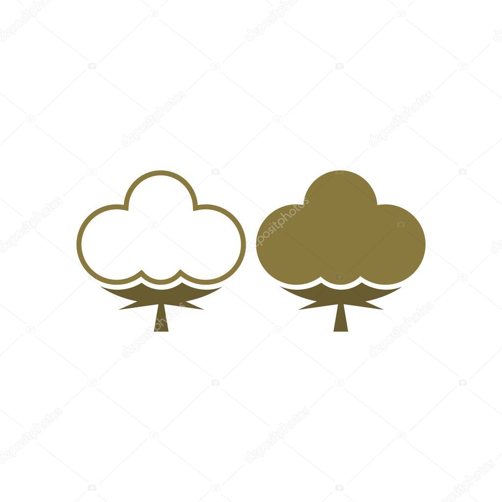 Cotton logo icon illustration vector design template
