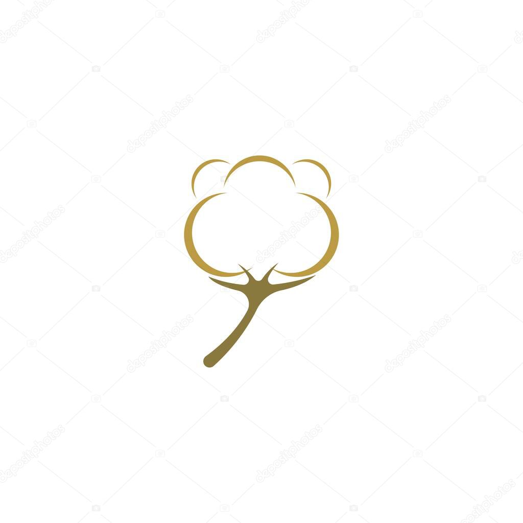 Cotton logo icon illustration vector design template