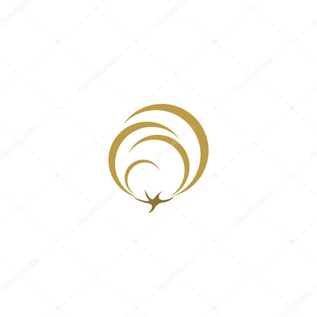 Cotton logo icon illustration vector design template