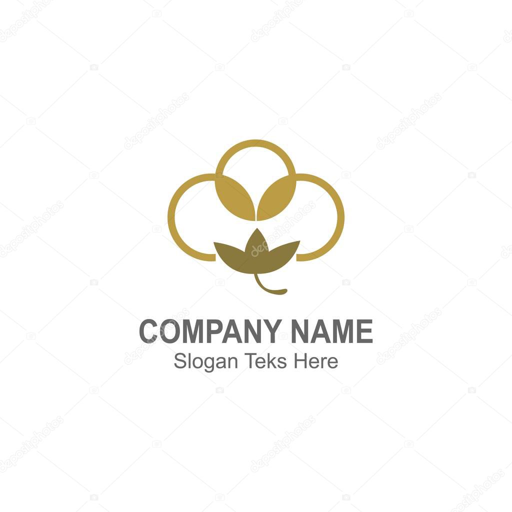 Cotton logo icon illustration vector design template
