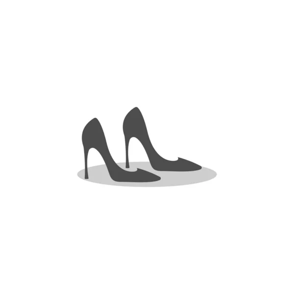 Zapato Mujer Plantilla Vector Diseño Icono Logotipo Tacón Alto — Vector de stock