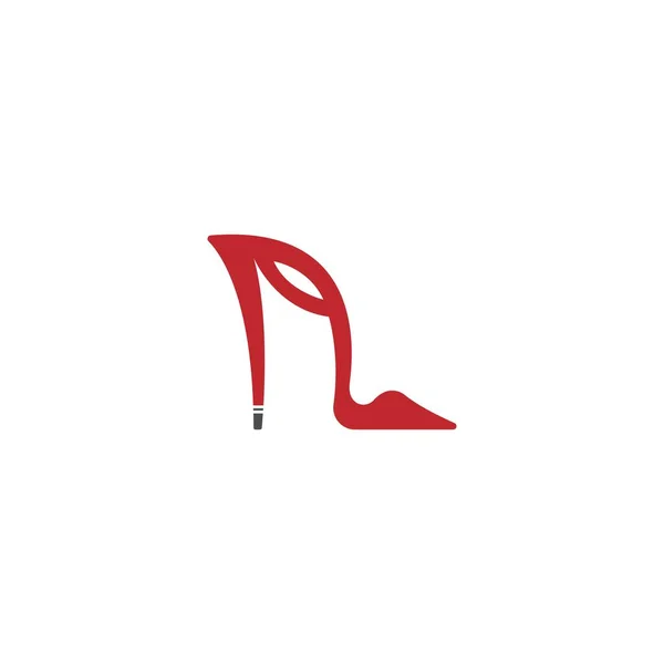 Vrouw Schoen High Heel Logo Pictogram Ontwerp Vector Sjabloon — Stockvector