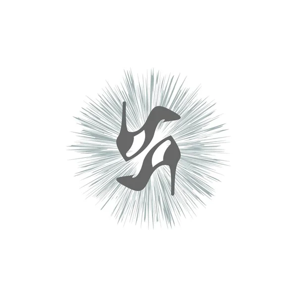 Женская Обувь Логотип Высокого Каблука Иконка Дизайн Векторного Шаблона — стоковый вектор