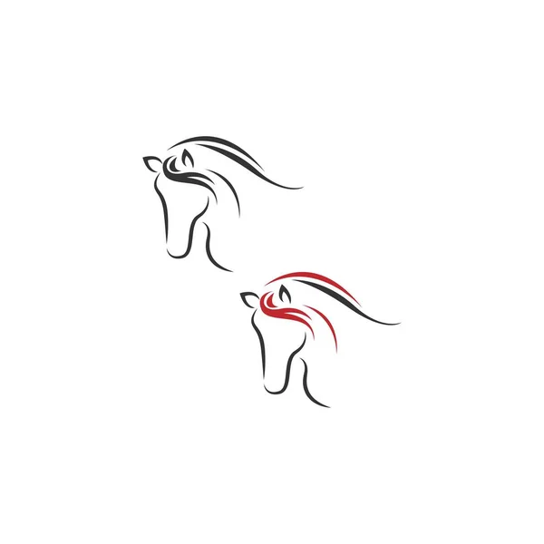 Иллюстрация Векторного Шаблона Логотипа Лошади — стоковый вектор