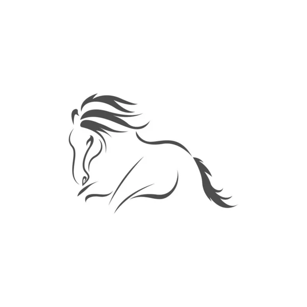 Ikona Logo Konia Projekt Szablon Wektor Ilustracja — Wektor stockowy