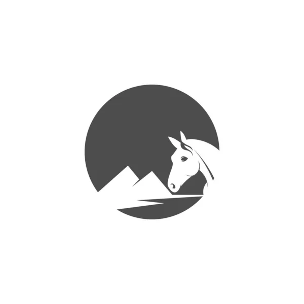 Ikona Logo Konia Projekt Szablon Wektor Ilustracja — Wektor stockowy