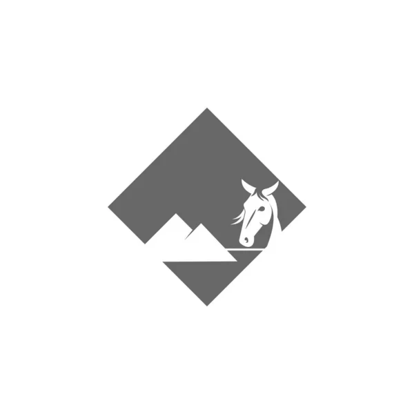 Illustrazione Vettoriale Modello Icona Logo Cavallo — Vettoriale Stock