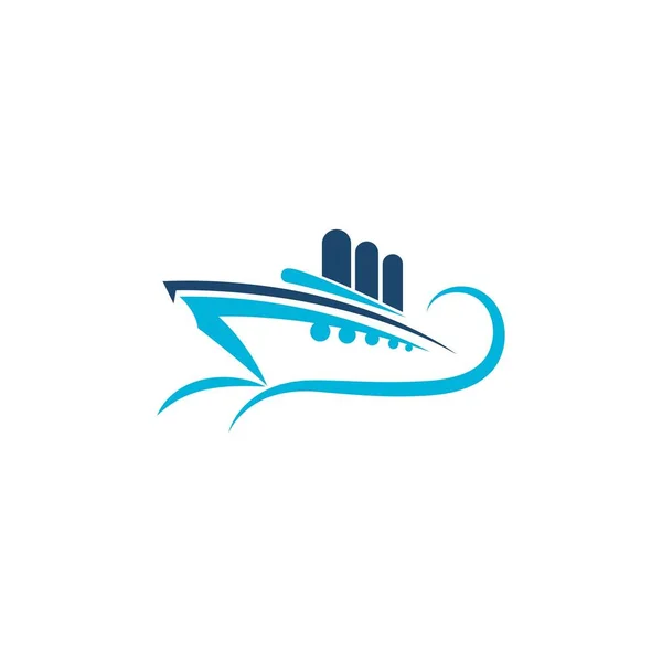 Cruise Ship Logo Icono Diseño Plantilla Vector Ilustración — Vector de stock