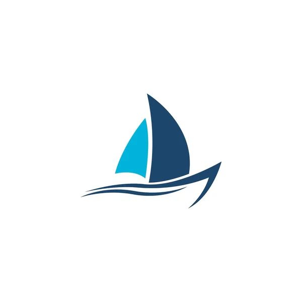 Gemi logo simgesi tasarımı şablon çizimi