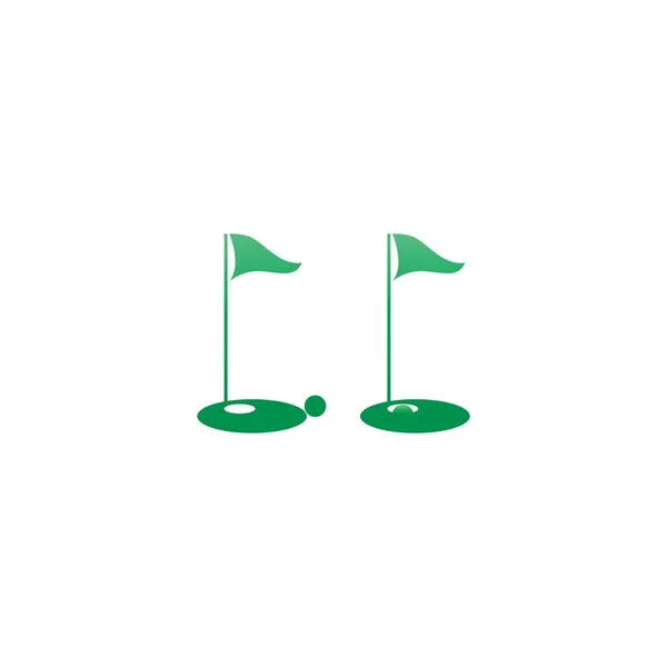Golf Logo Icône Modèle Design Créatif Illustration Vecteur — Image vectorielle