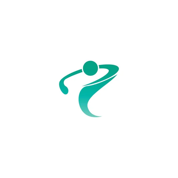 Golf Logo Icona Modello Creativo Disegno Illustrazione Vettore — Vettoriale Stock
