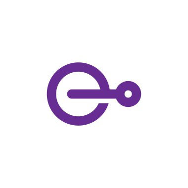 E harfi logo ikonu tasarım vektör illüstrasyon şablonu