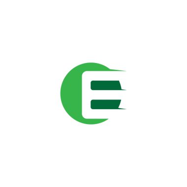 E harfi logo ikonu tasarım vektör illüstrasyon şablonu