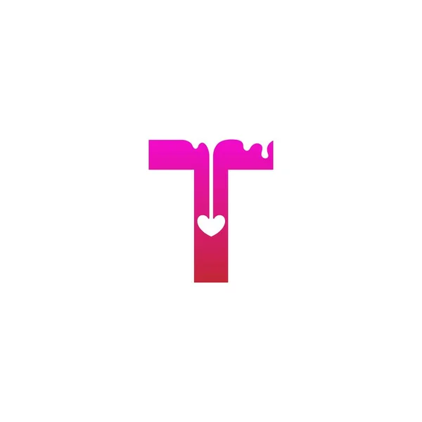 Піктограма Логотипу Літери Шаблоном Дизайну Символу Танення Любові — стоковий вектор