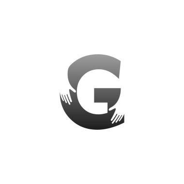 El tasarım sembolü şablon vektörü olan G harfi logo simgesi