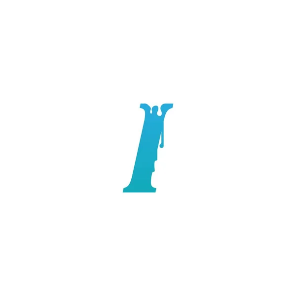 Schmelzender Buchstabe Symbol Logo Design Vorlagenvektor — Stockvektor
