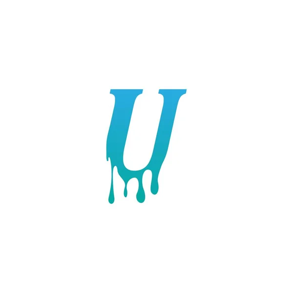 Harf Simgesi Logo Tasarım Şablonu Vektörü Eritiliyor — Stok Vektör