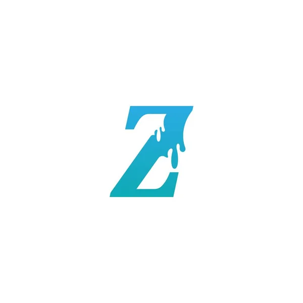 Melting Letter Icon Logo Design Template Vector — Stock Vector