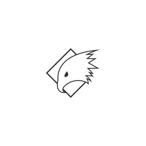 Falcon Eagle Bird Logo Icon Design Vector Template — Stock Vector