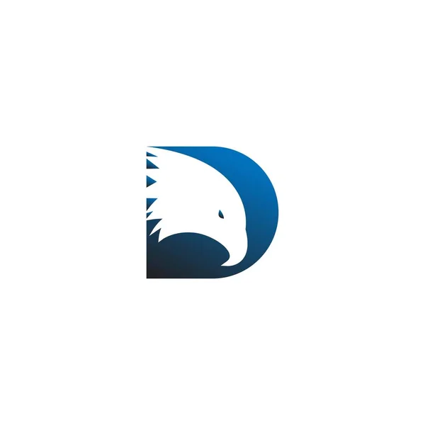 Falcon Eagle Bird Logo Ikon Design Vektor Mall — Stock vektor