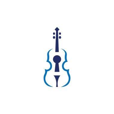 Basit anahtar logo tasarım vektör şablonu çizimi