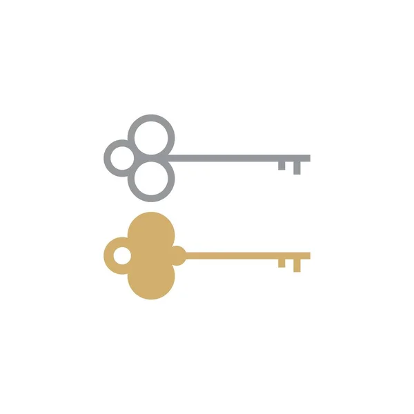 Einfache Schlüssel Logo Symbol Design Vektor Vorlage Illustration — Stockvektor