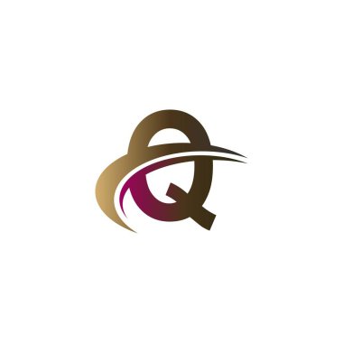 Harf karışımı ve hızlı / çizgi tasarım logo konsept şablonu